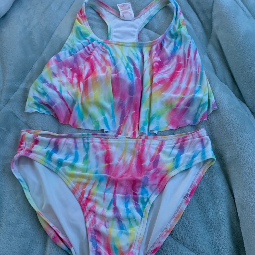 Tie dye bathing suit